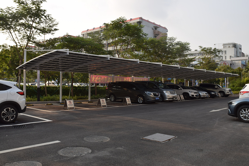 車棚廠家分享小區停車棚圖片案例，讓小區停車不在雜亂