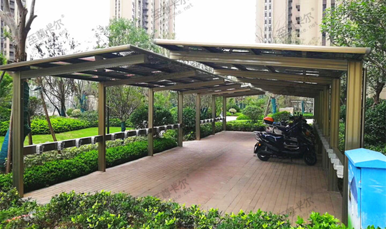 看看這些小區(qū)電瓶車停車棚圖片，還擔(dān)心電瓶車隨意停放、亂接電線嗎？