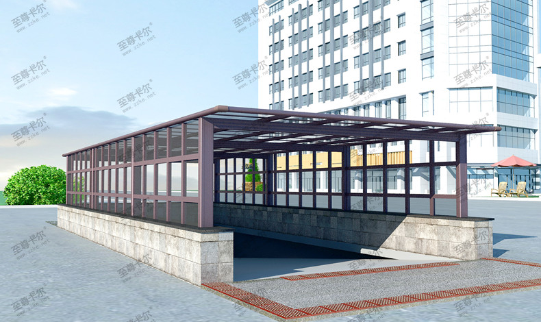 地下車庫入口雨棚必看方案，這種地下車庫棚你了解多少？