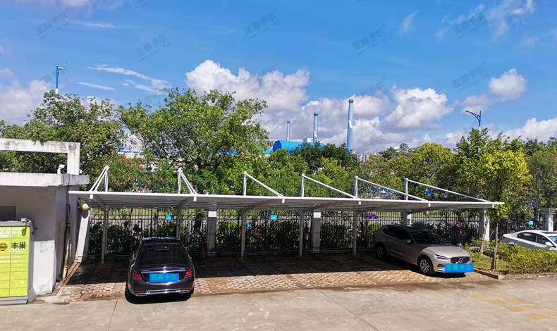 深圳蘭亭科技鋁合金車(chē)棚順利完工