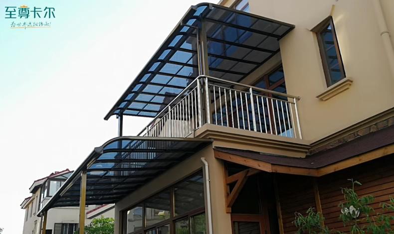 露天戶外遮陽棚圖片？露臺(tái)頂用什么材料做頂好？